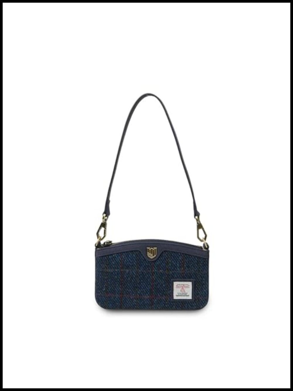 Islander Leather & Harris Tweed Crossbody Bag with Detachable Strap Clutch